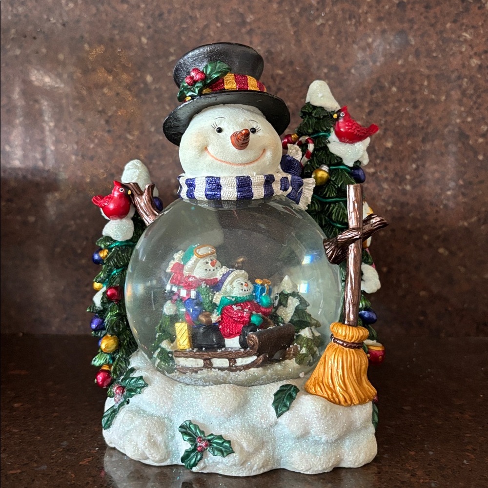 Christopher Radko Snowman Tummy Snow Globe